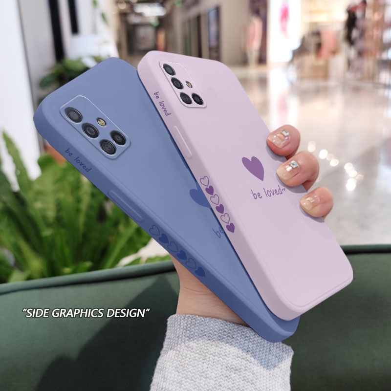 Ốp Điện Thoại Silicon Dẻo Họa Tiết Trái Tim Đơn Giản Thời Trang Cho Samsung Galaxy A71 A51 4G A21S A31 A41