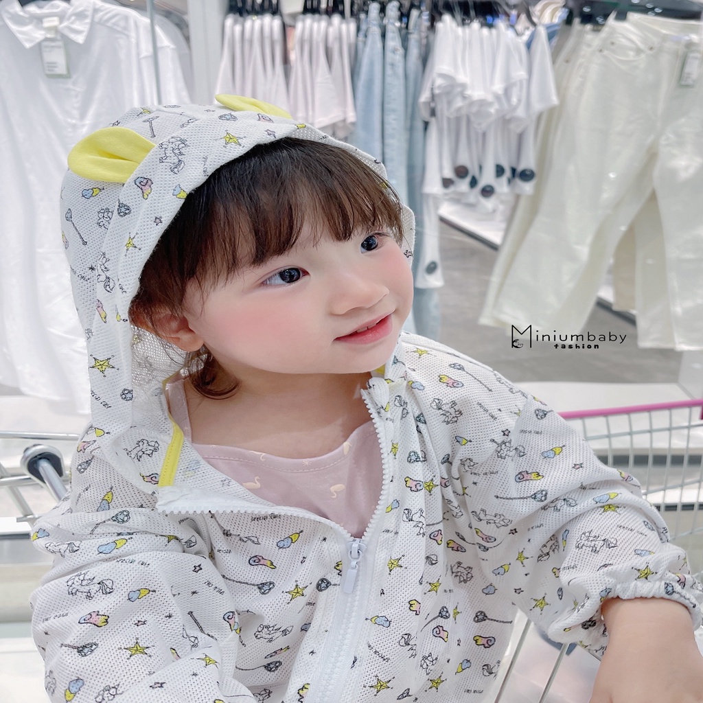 Áo chống nắng thời trang cho bé, áo bé trai/bé gái unisex chất liệu cotton thông hơi MiniumBaby-CN1190