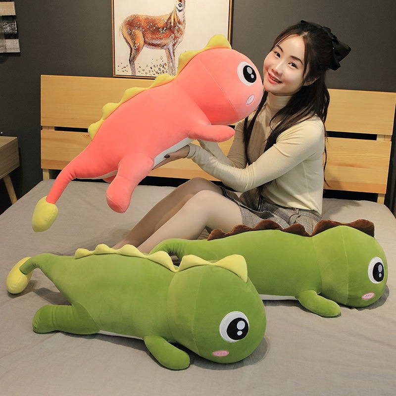 Gấu bông khủng long to đuôi tim ôm dễ thương size 55cm - 1m8