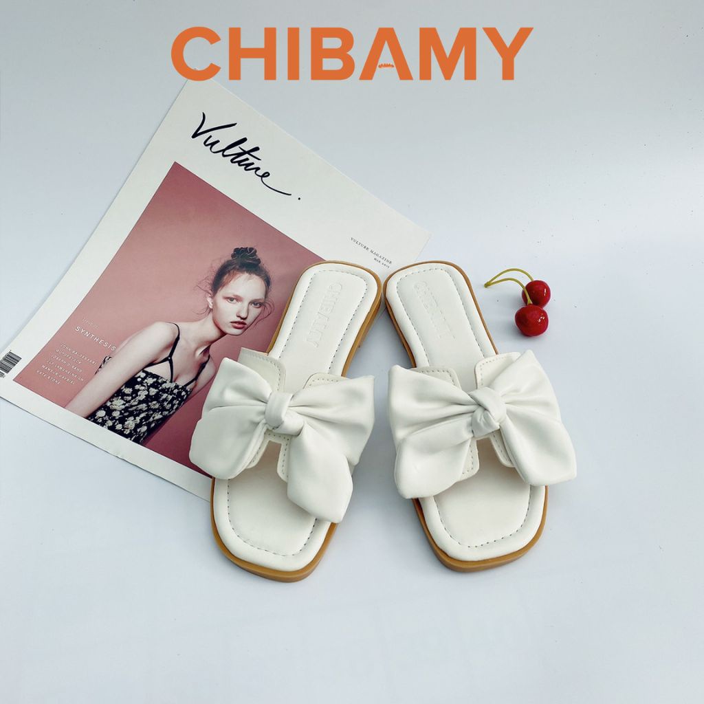 Dép Thời Trang Nữ Thắt Nơ Tiểu Thư phong cách tiểu thư đi biển, đi chơi - ChiBamy Shoes