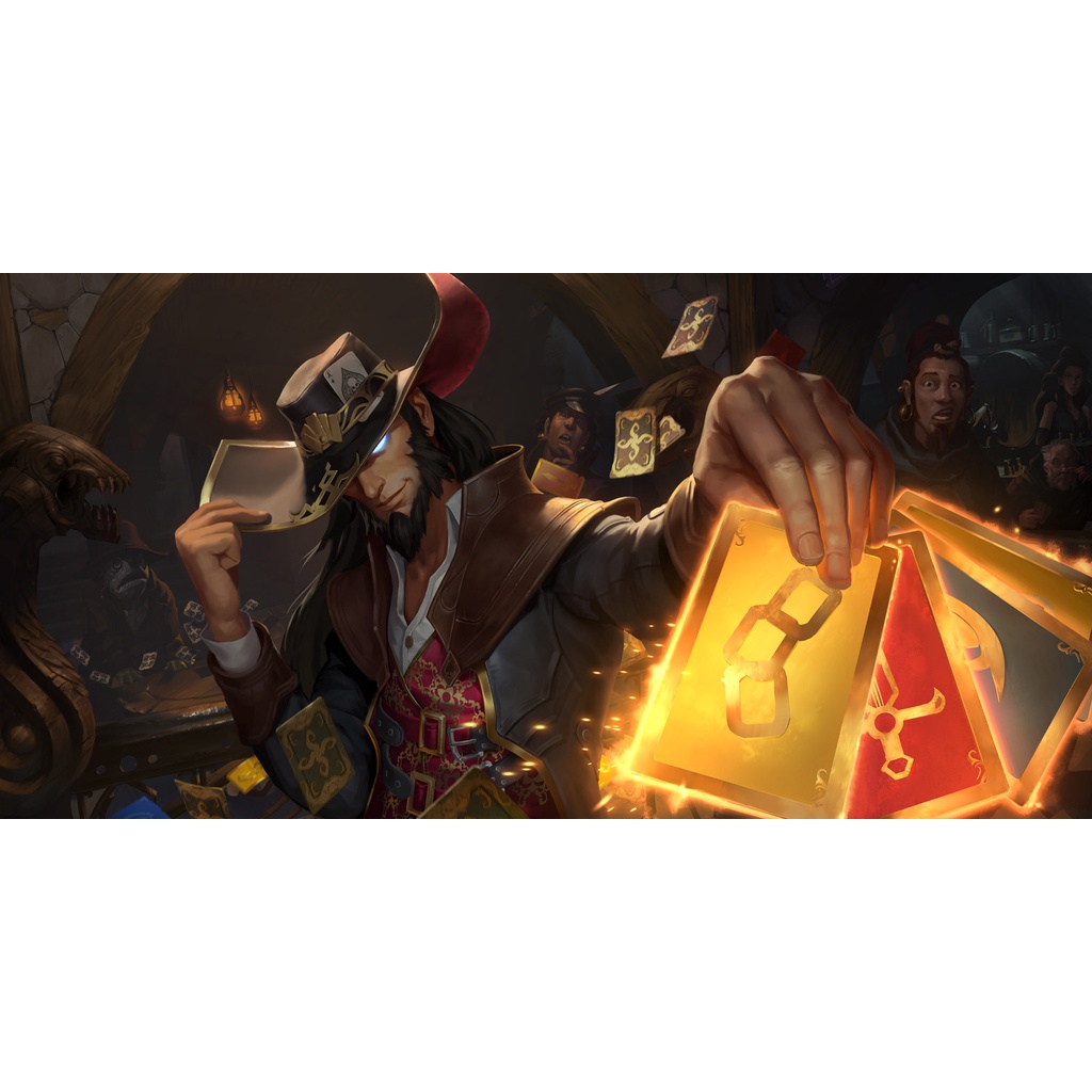 Poster A3, A4, A5 dán tường League of Legends, decal trang trí có keo TWISTED FATE - Mẫu 1, nhận in theo yêu cầu