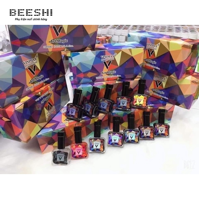 Set 12 chai cồn loang vinimay chính hãng- Beeshi shop nail