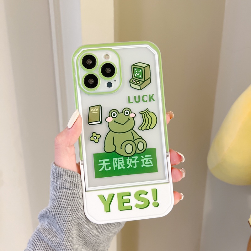 Ốp Điện Thoại Kèm Giá Đỡ Họa Tiết Hoạt Hình Cho iphone14 13Promax / 12Pro / 11 / xsmax / 6 / 7 / 8 / Plus