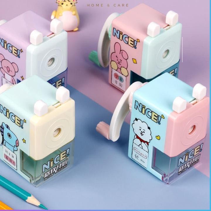 (Wash Warehouse) Dụng Cụ Mài Dao mini / Đồ Xoay BT21 / Nhân Vật Dễ Thương