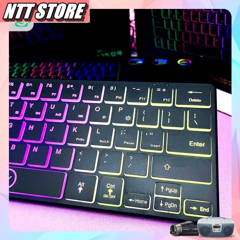 Bàn Phím máy tính Mini Gnet K64 có Dây và Led Jack Cắm Usb - Bảo hành chính hãng 12 tháng - NTT Shop