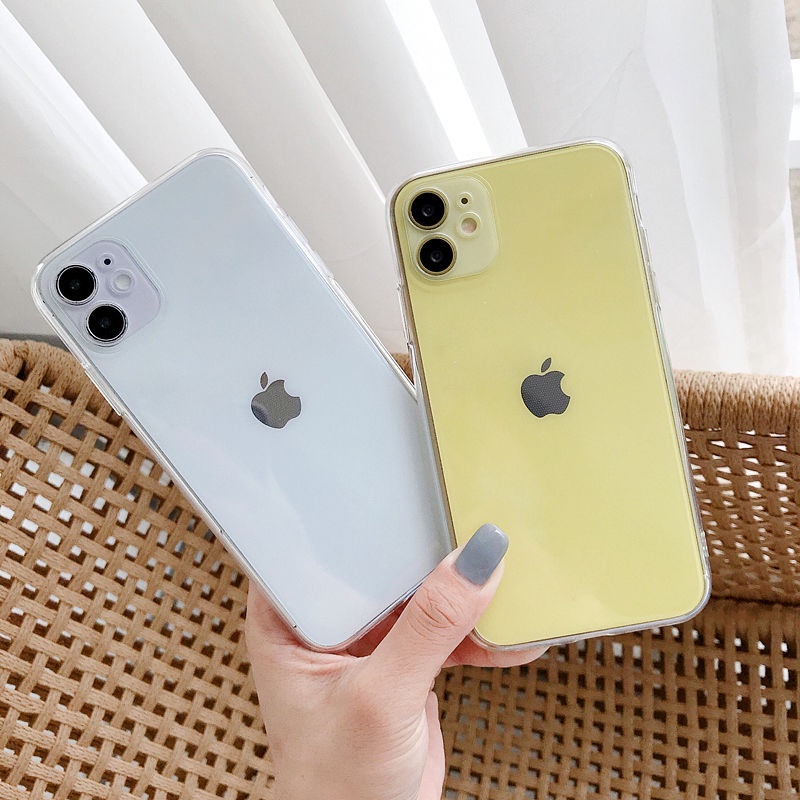 iPhone 12 Mini SE 2020 11 Pro Xs Max XR X 6 6s 7 8 Plus 5 5S SE Ốp điện thoại siêu mỏng trong suốt cho