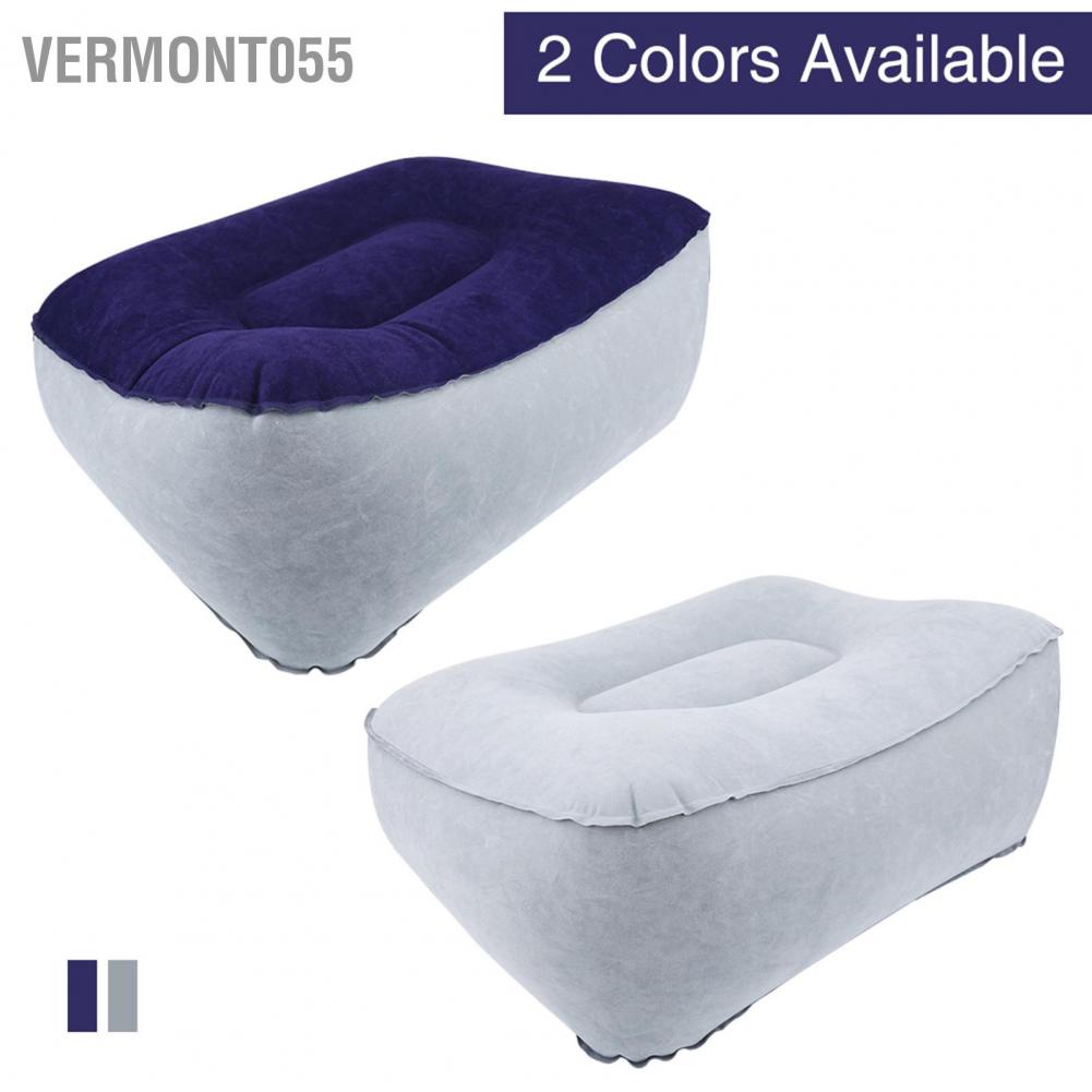 Hàng Hot Bơm hơi Flocking Du lịch Gối mềm Chuyến bay Gối thư giãn Đệm với máy bơm khíHàng giao ngayVermont055