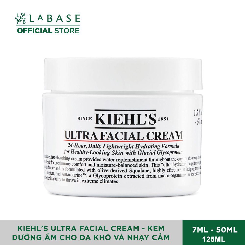 Kiehl's Ultra Facial Cream - Kem Dưỡng Ẩm Siêu Cấp Cho Da Khô Và Nhạy Cảm (50ml - 125ml)