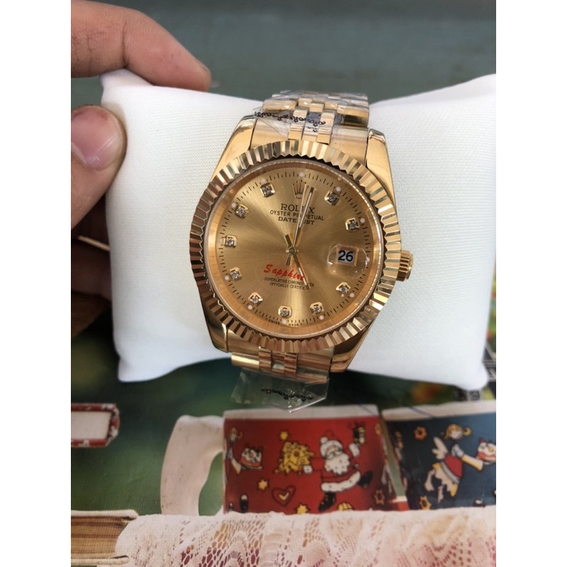 Đồng Hồ Nam Rolex, kính saphire chống xước.