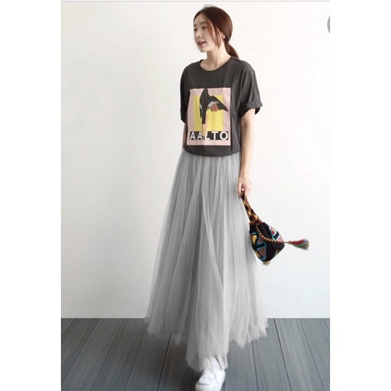 CHẦN VÁY GHI XÁM