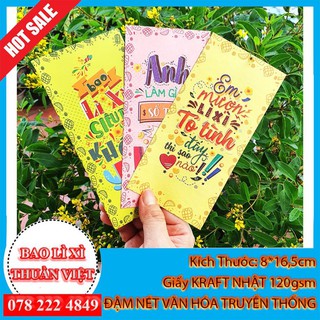 Lì xì Tết 2021 hottrend xấp 6 bao Tết Châm Ngôn (chỉ còn 1 mẫu)