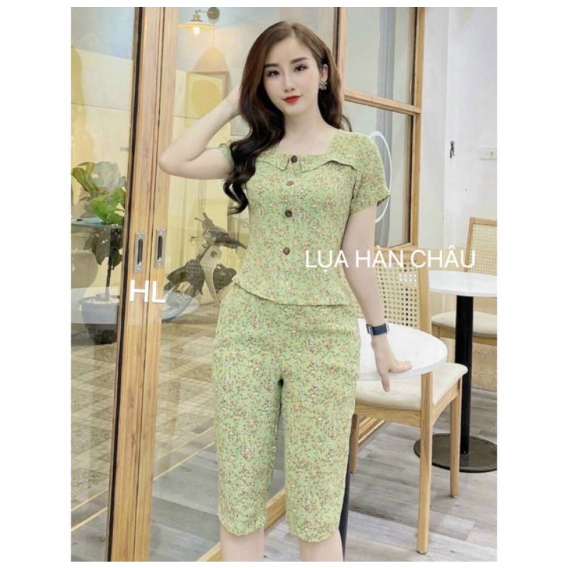Bộ Lụa Hàn Châu Cao Cấp - Chất lụa Hàn Châu Mềm Đẹp
