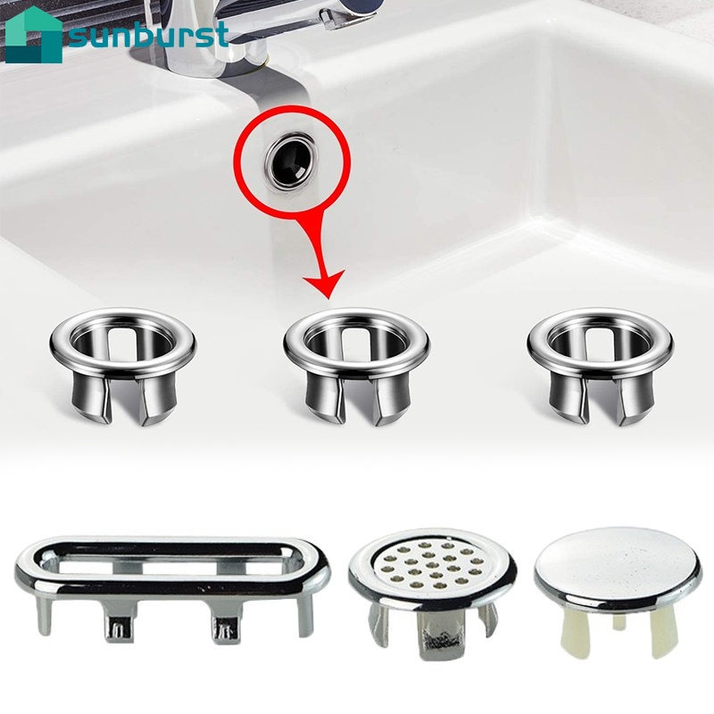 Vỏ Bọc Lỗ Thoát Nước Bồn Rửa Hình Tròn Bằng Chrome Thay Thế Tiện Dụng Cho Nhà Bếp/Phòng Tắm