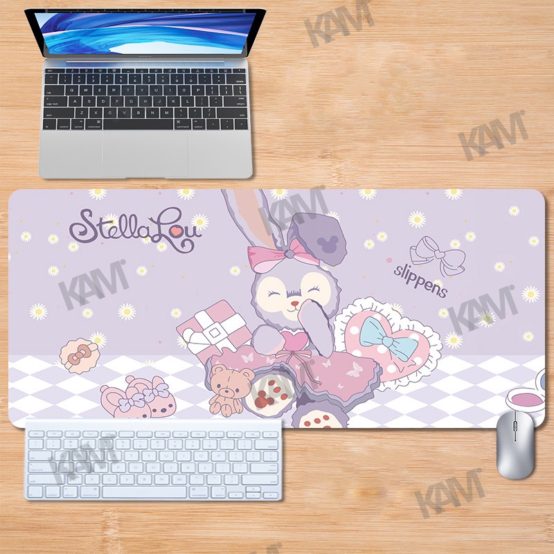 Tấm Lót Chuột Và Bàn Phím Cỡ Lớn 800Mm X 300Mm Chống Thấm Nước In Họa Tiết StellaLou Dễ Thương Trang Trí Phòng / Văn Phòng