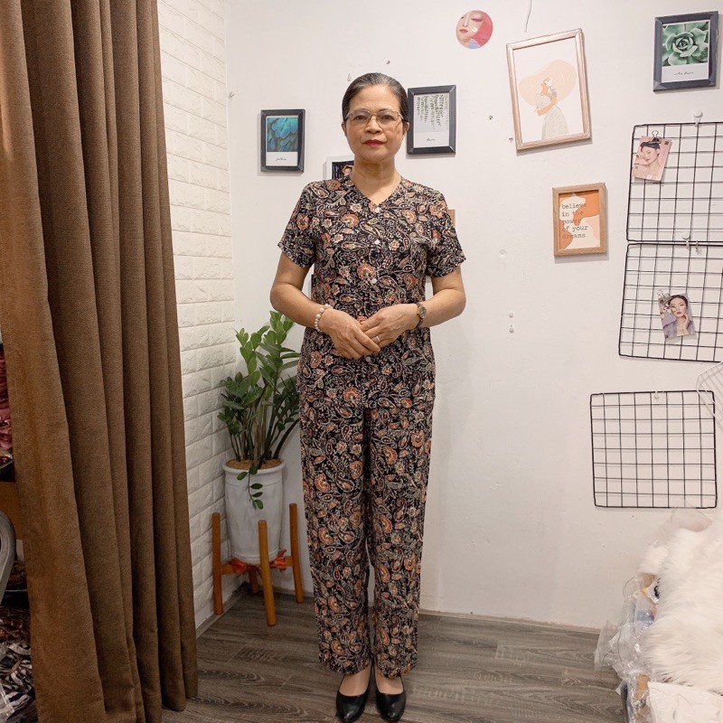 Bộ Lanh Trung Niên Quần Dài Áo Mở KhuyBộ Lanh Việt Thắng