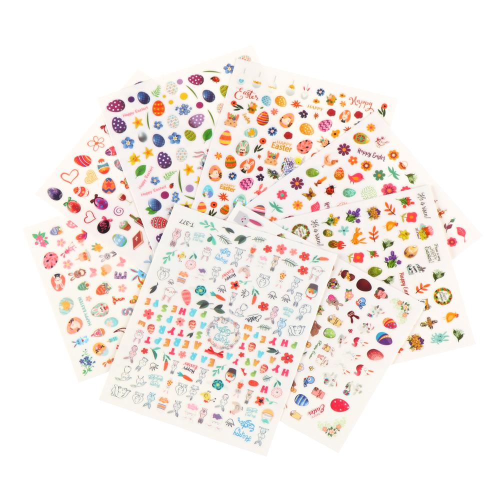 Miếng Dán Trang Trí Móng Tay Hình Thỏ Phục Sinh DIY