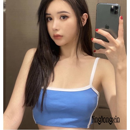 Áo Croptop Hai Dây Ôm Dáng Thời Trang Mùa Hè Quyến Rũ Cho Nữ