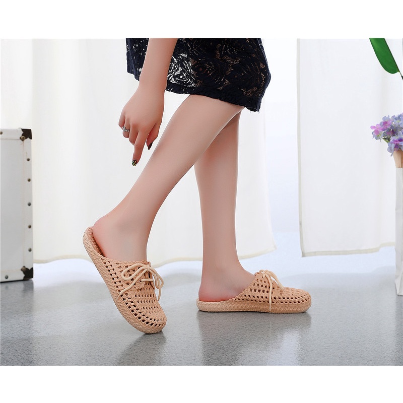Dép Sandal Nhựa Đế Mềm Chống Trượt Thời Trang Đi Biển Mùa Hè Cho Nữ