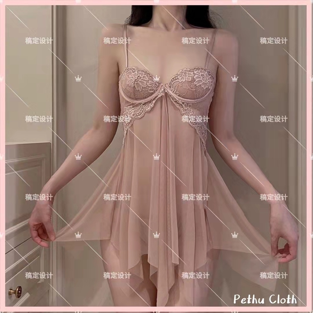 （Q1,HCM)  có quần lótĐồ ngủ sexy nữ2 dây ren ngực chéo lưng với quyến rũ-40-65kg--010
