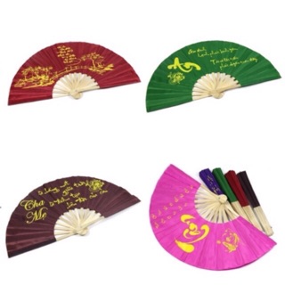 Quạt lụa thư pháp loại 1 không mùi