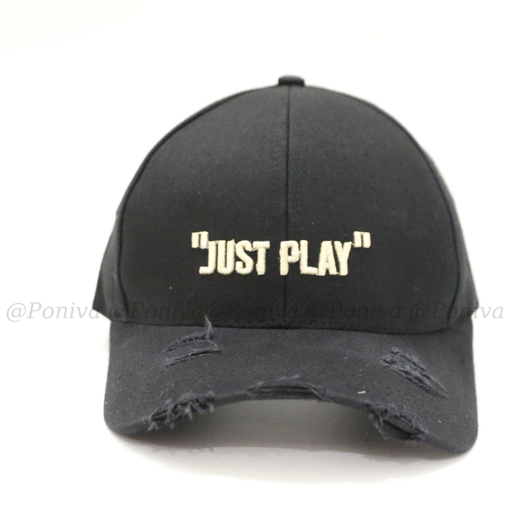 Mũ lưỡi trai ❤️ Nón kết thêu chữ Just Play chất kaki cao cấp phối tua rua form unisex phong cách Ulzzang PONIVA siêu hot