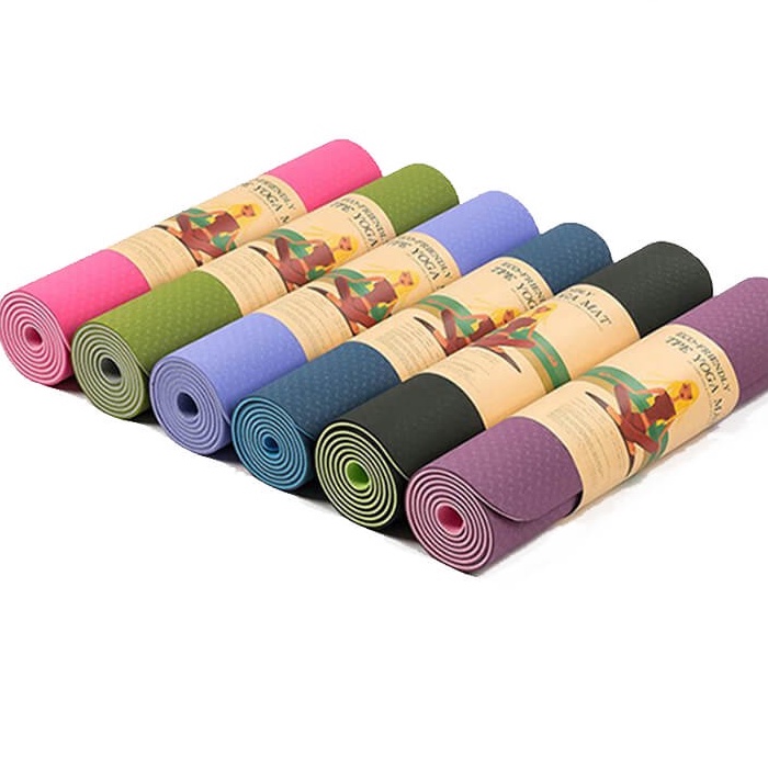 Thảm Tập Yoga Định Tuyến TPE cao cấp, túi đựng - Thảm yoga chống trượt chính hãng