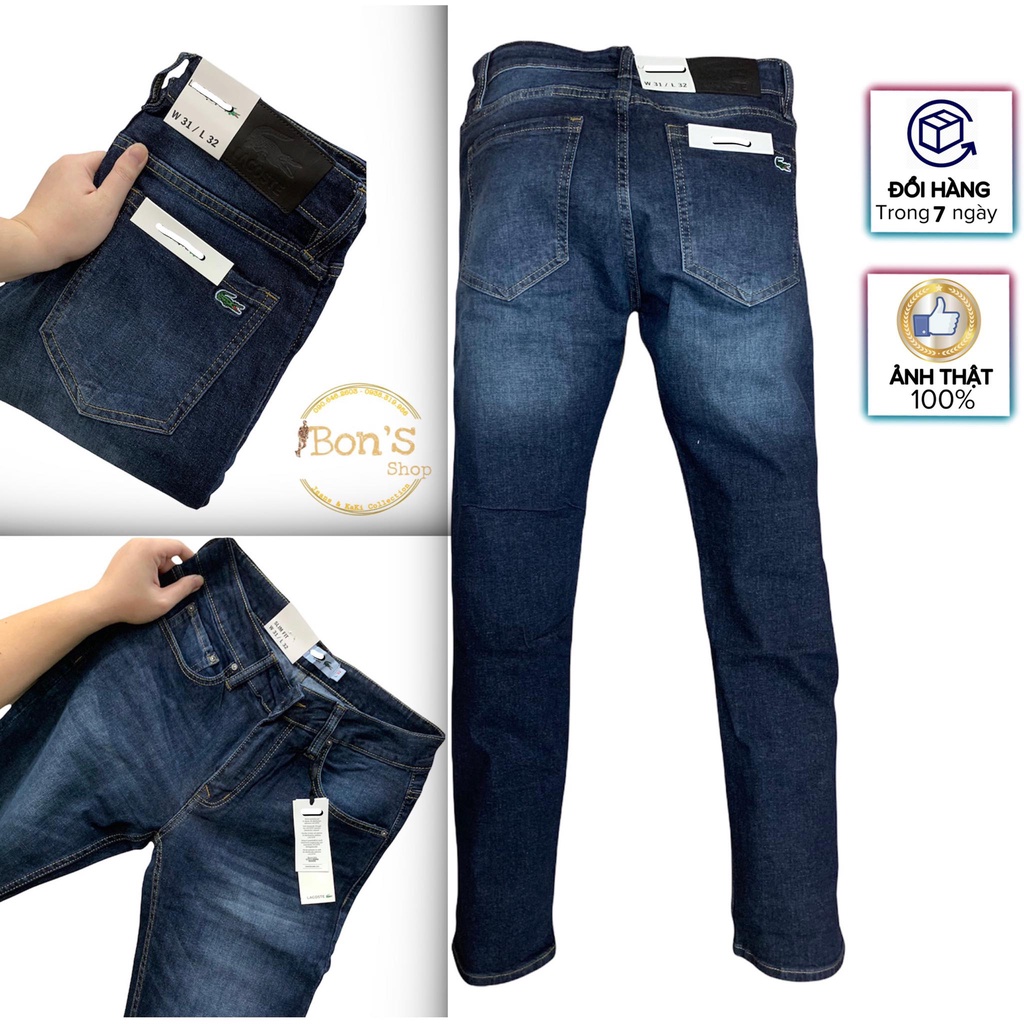 Quần Jeans Nam Cao Cấp, co dãn  NHIỀU MẪU HOT.Mẫu Lacoste ( Hàng Đẹp Chất lượng tốt) | BigBuy360 - bigbuy360.vn