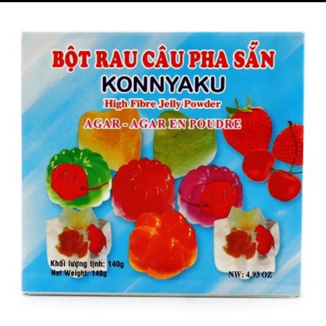 Bột rau câu pha sẵn Konnyaku 3K hộp 140g