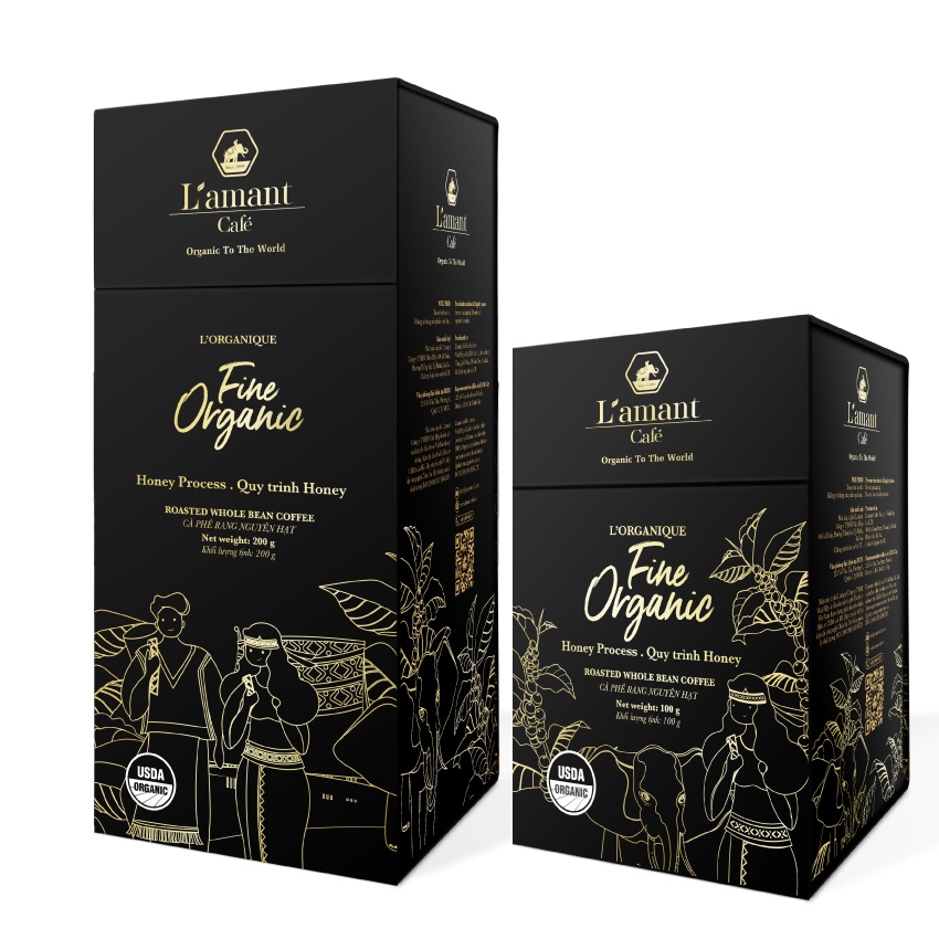 Cà Phê Hữu Cơ Rang Nguyên Hạt Lamant Cafe Fine Organic 100g - Cà Phê Hữu Cơ Lamant Cafe - Cà phê Lamant - Nguyên Chất