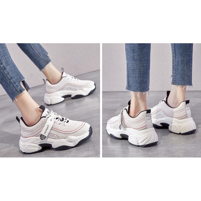 GIÀY SNEAKERS NỮ TRẺ TRUNG. ĐỘN ĐẾ 6CM TĂNG CHIỀU CAO. KIỂU DÁNG THỂ THAO SANG CHẢNH THON GỌN. | BigBuy360 - bigbuy360.vn