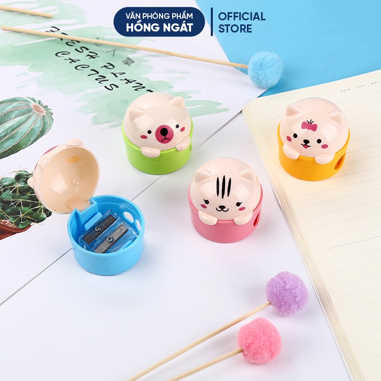 Gọt bút chì cute hình con gấu, đồ chuốt bút chì văn phòng phẩm đồ dùng học tập dễ thương làm quà tặng học sinh QT08