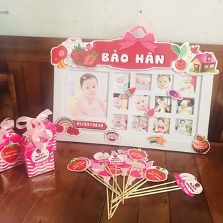 Khung ảnh 12 tháng cho bé gái