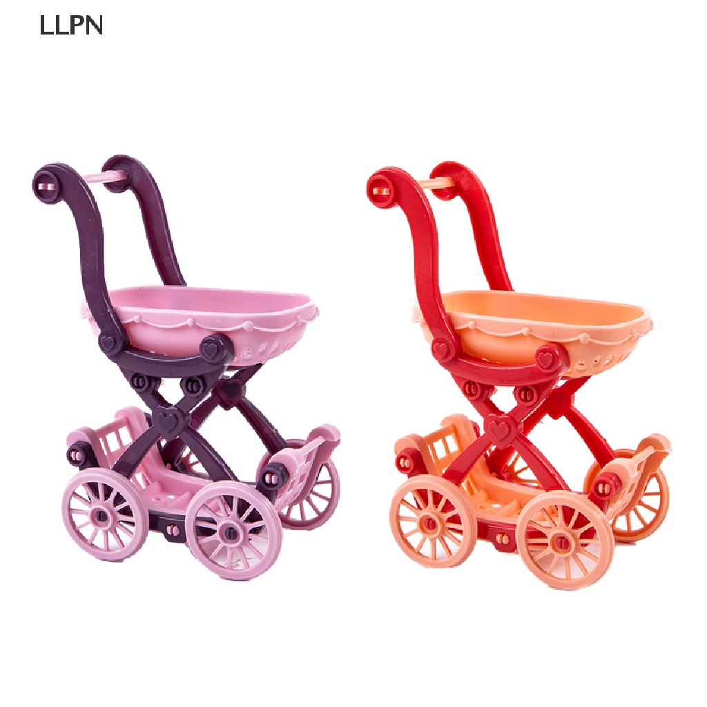 Đồ chơi xe đẩy mua sắm trang trí nhà búp bê làm quà tặng cho bé gái DIY