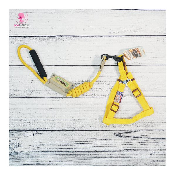 Bộ dây dẫn vòng yếm chó mèo siêu chắc TOUCHDOG - Màu Vàng - Dog Paradise