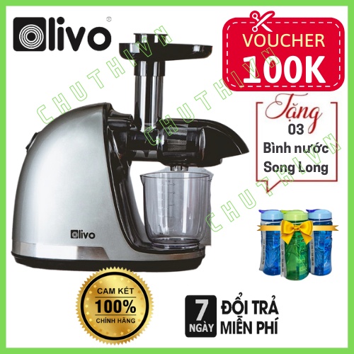 [Mã ELHA22 giảm 6% đơn 300K] (Mã CHUT002 giảm 8%) Máy Ép Chậm Trục Ngang Olivo SJ22 Công suất 150W - Hàng chính hãng