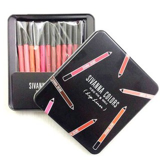 Set son bút chì Sivanna Color Lip Liner Set