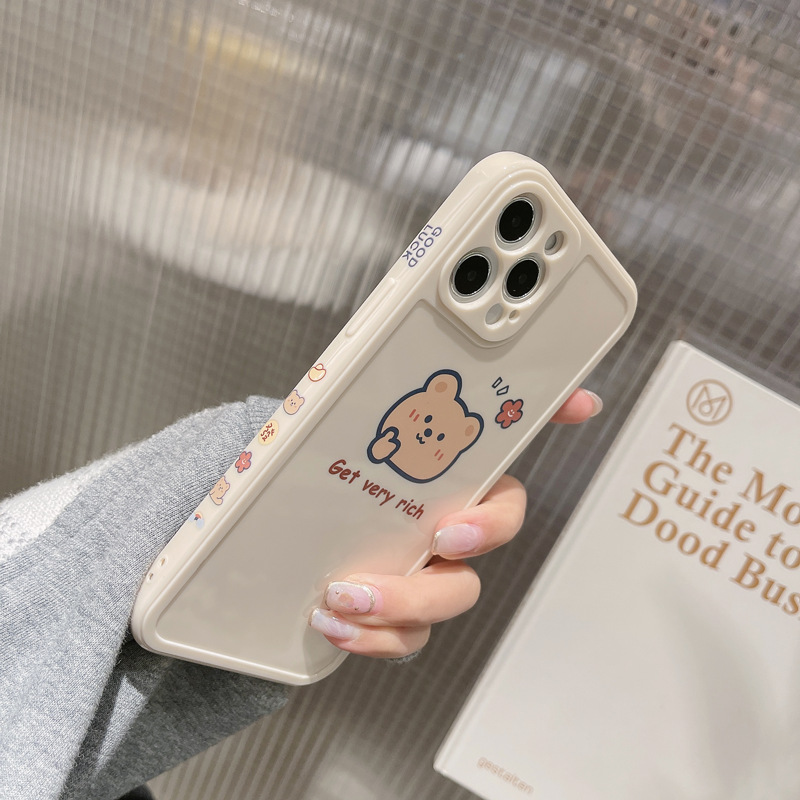 Ốp iphone 11 Ốp lưng Silicon TPU In Hình Gấu Cho iPhone 11 Pro Max X Xr Xs Max 7 8 Plus Se 2020 12 pro max 12 mini 13 pro max 13 mini