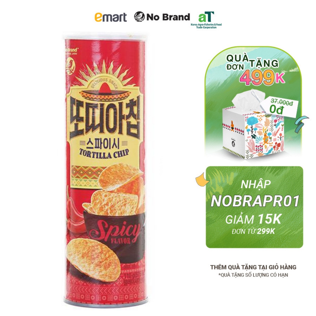 Snack Ống Tortilla Vị Cay No Brand 110g - Emart VN