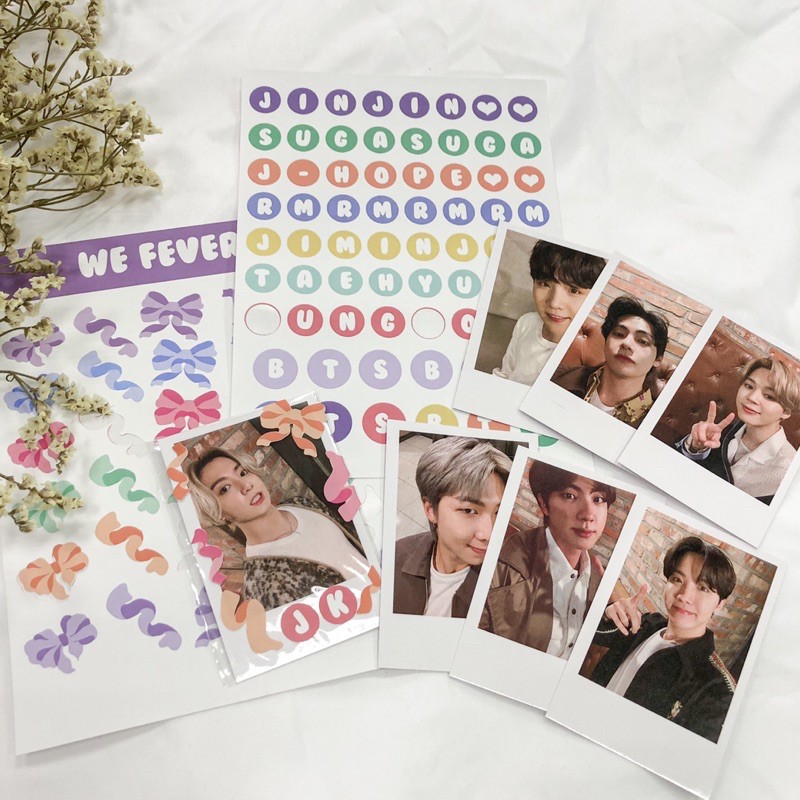 Bộ ảnh và hình dán BTS | Set Polaroid và sticker