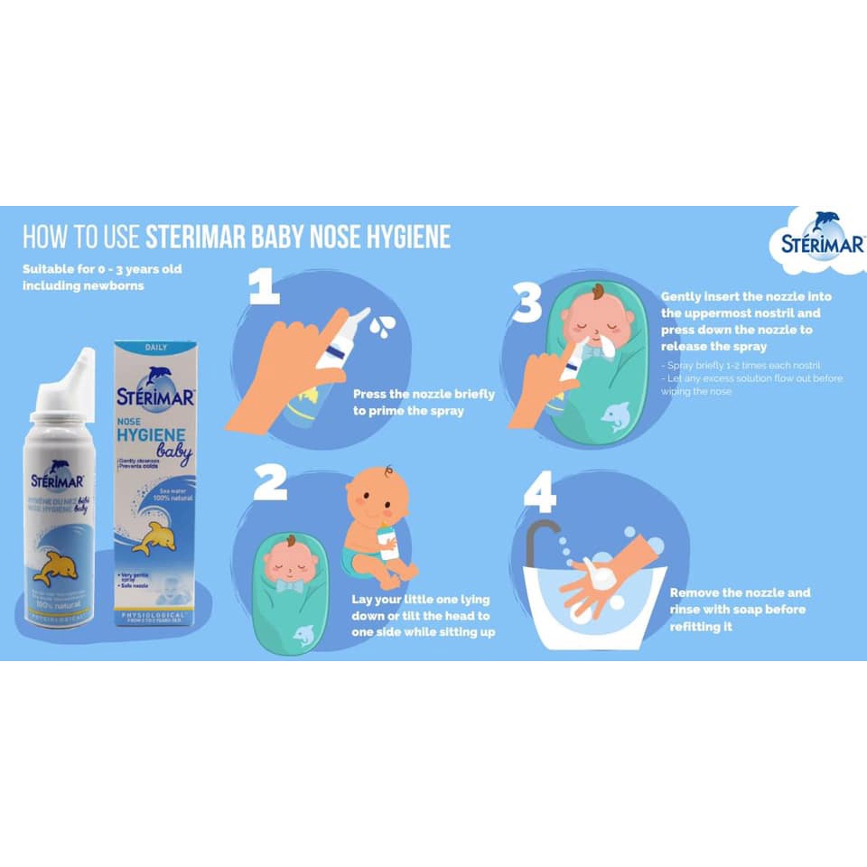 Nước muối xịt mũi Sterimar phun sương vô trùng - Sterima cá heo chai 50ml