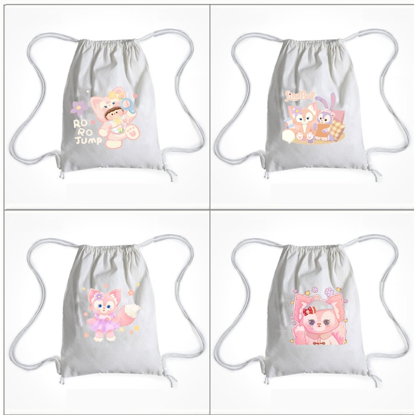 Balo Dây Rút gấu dâu tây lotso pooh BLRI32 cáo lina thỏ stella túi Rút hoạt hình thời trang cute dễ thương DF friends