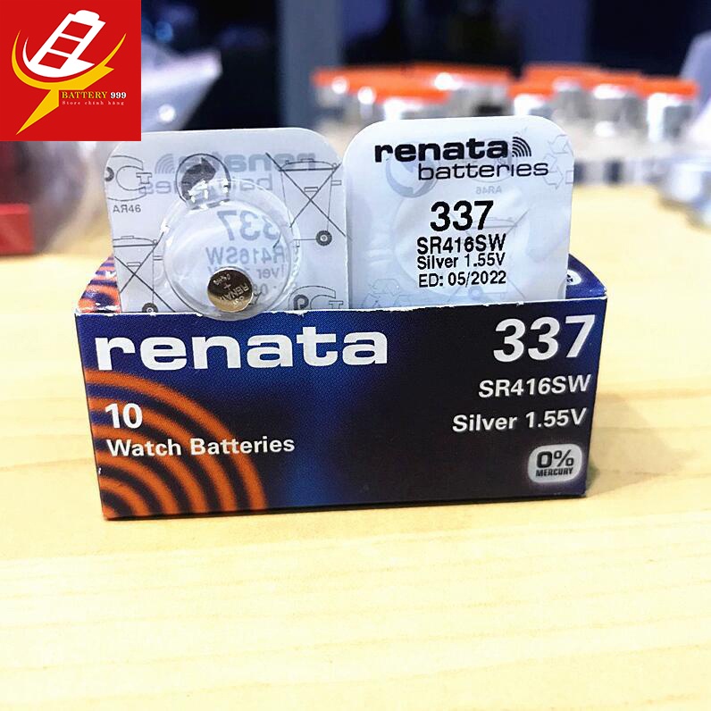 Pin Đồng Hồ SR416SW 337 Renata SR416 416 Chính Hãng - Vỉ 1 viên