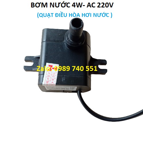 Bơm nước quạt điều hòa 4W 220V Hmax 0.65m 130L/h