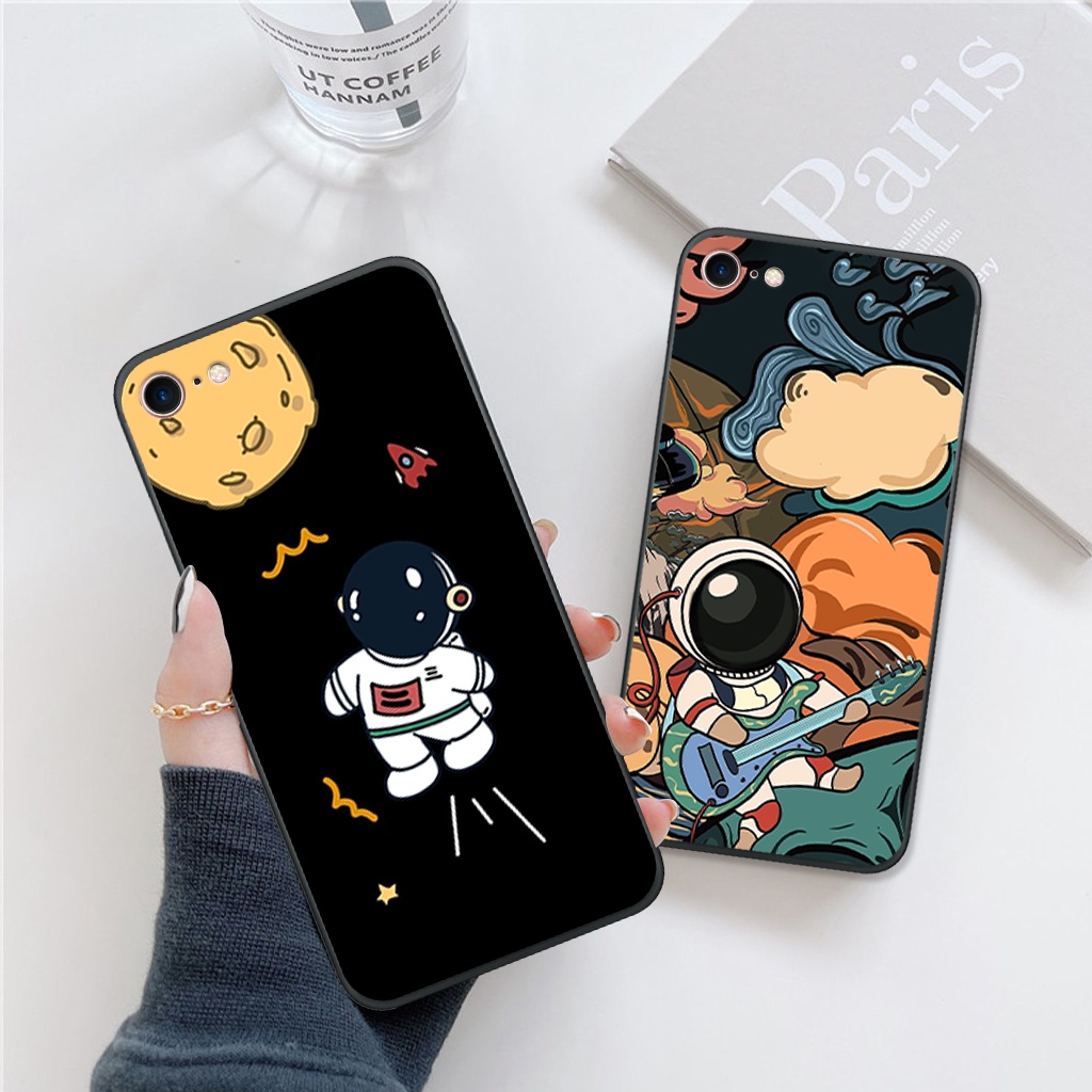 Ốp lưng IP 5/5S/ 6/6S/ 6 plus/6s plus/7/ 8/ se 2020 hình phi hành gia đáng yêu, vũ trụ – ốp nhựa chống trầy,chống va đập