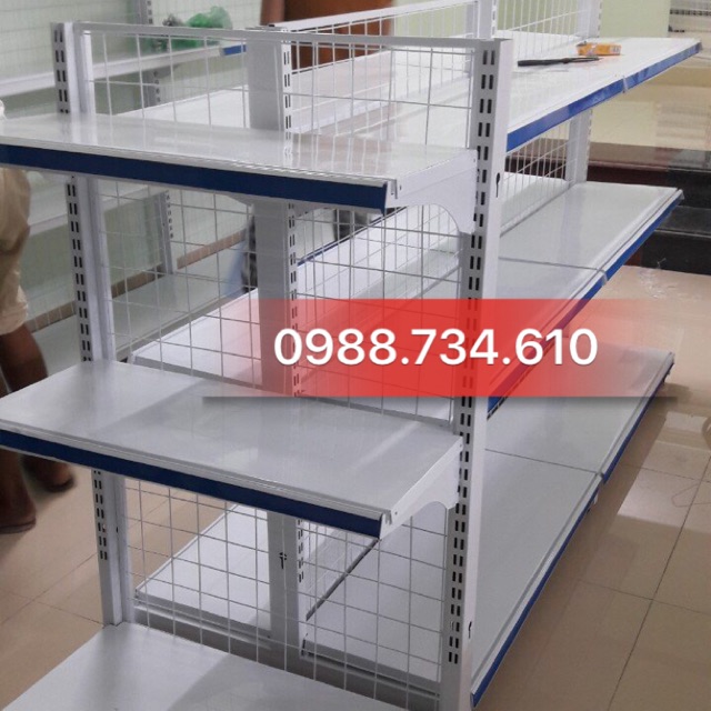 Kệ sắt để hàng 2 mặt cao 1m2 dài 2m2