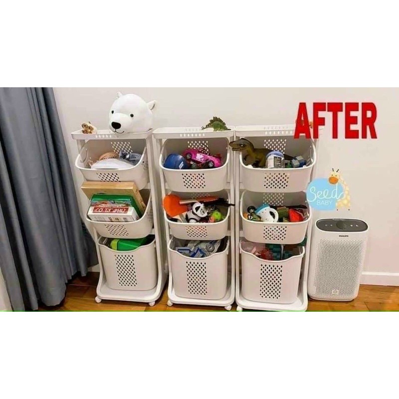 Kệ để đồ đa năng 3 tầng tiện dụng nhựa Việt nhật kèm bánh xe dễ dàng di chuyển