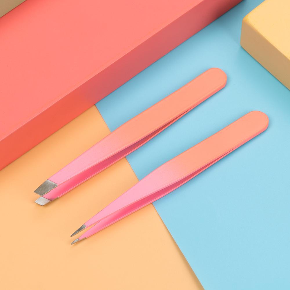 Nhíp Nhổ Lông Mày Đầu Nghiêng Bằng Thép Không Gỉ