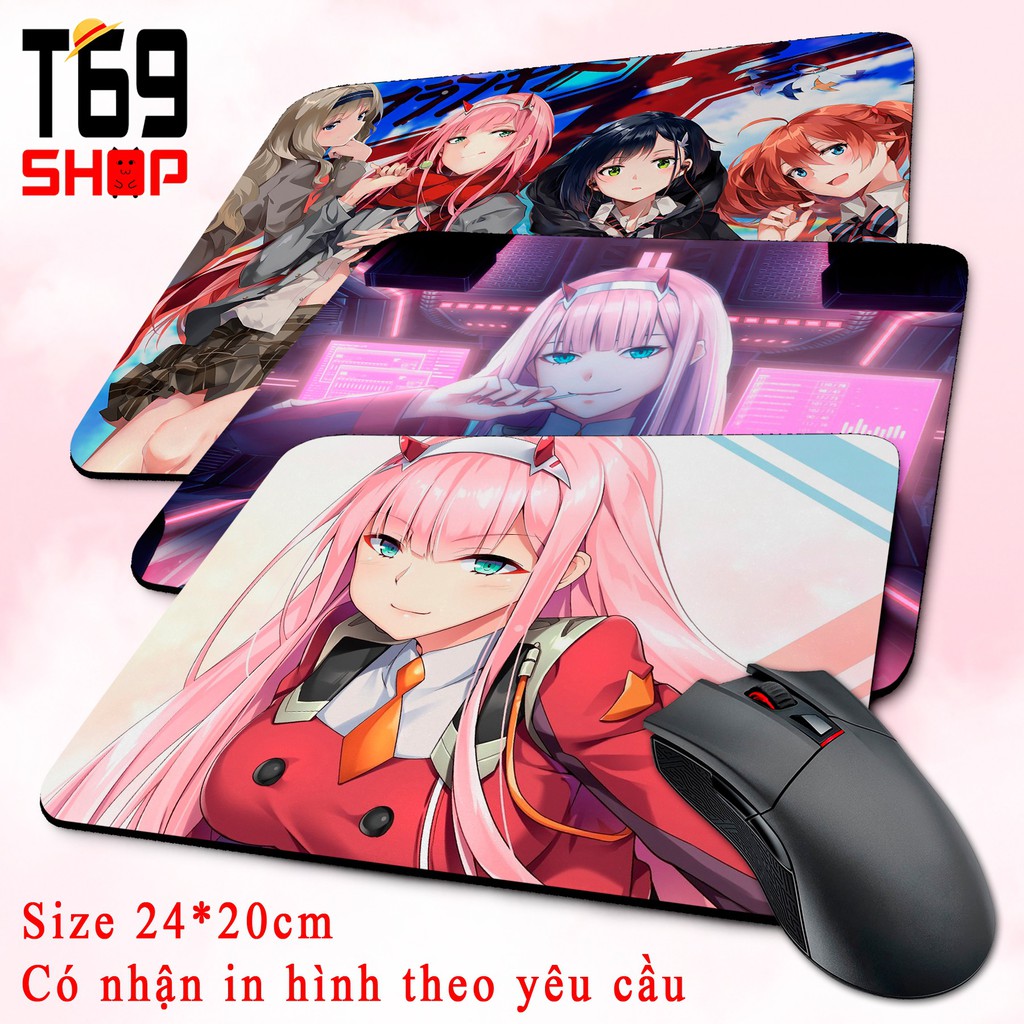 [Có nhiều mẫu] Lót chuột anime Darling in the FranXX - size 24x20cm