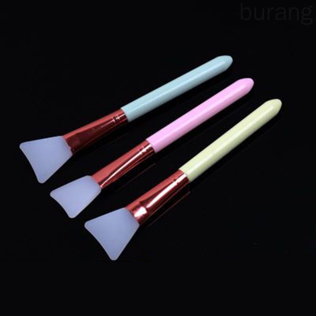 Cọ đắp mặt nạ bằng silicon cán gỗ dài an toàn tiện dụng DIY