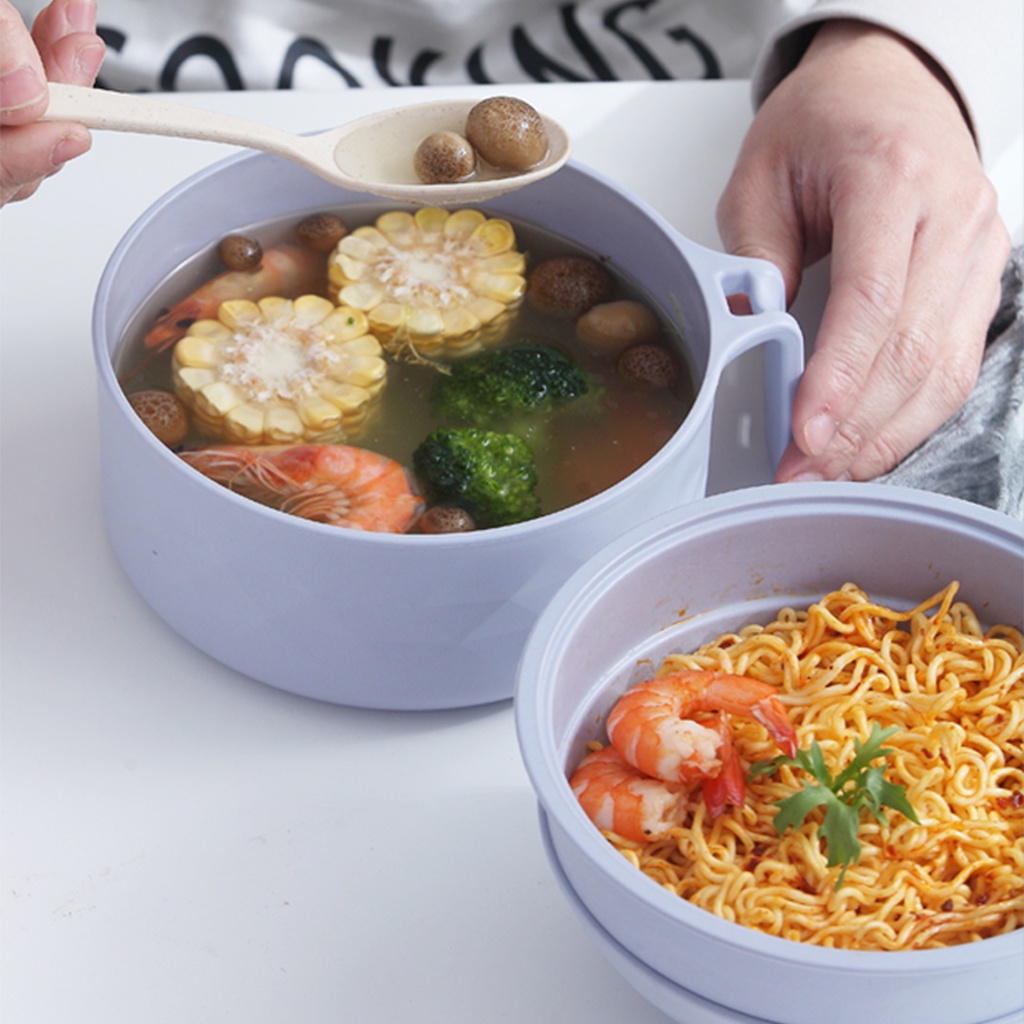 Bộ Tô Ramen 1200ml Chống Trượt Có Thể Tháo Rời Tiện Dụng Cho Sinh Viên